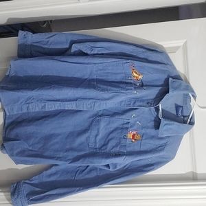 Vintage Disney Winnie the Pooh Courderoy Button Up Shirt